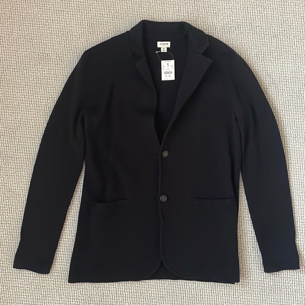 J. Crew Factory Sweater Blazer Black NWT
